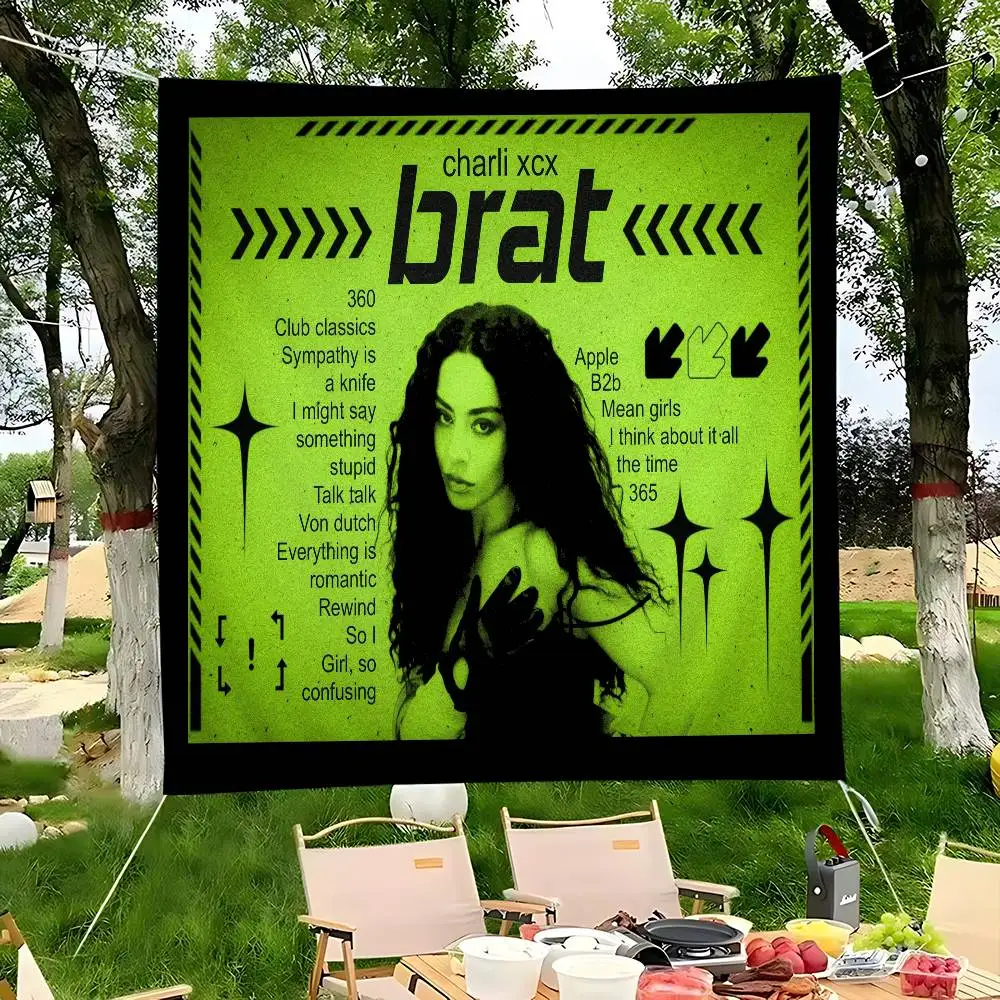 Popular Singer C-Charli X-Cx Creative Pattern Hanging Flag Polyester Printed Banner Hand Pulled Flag