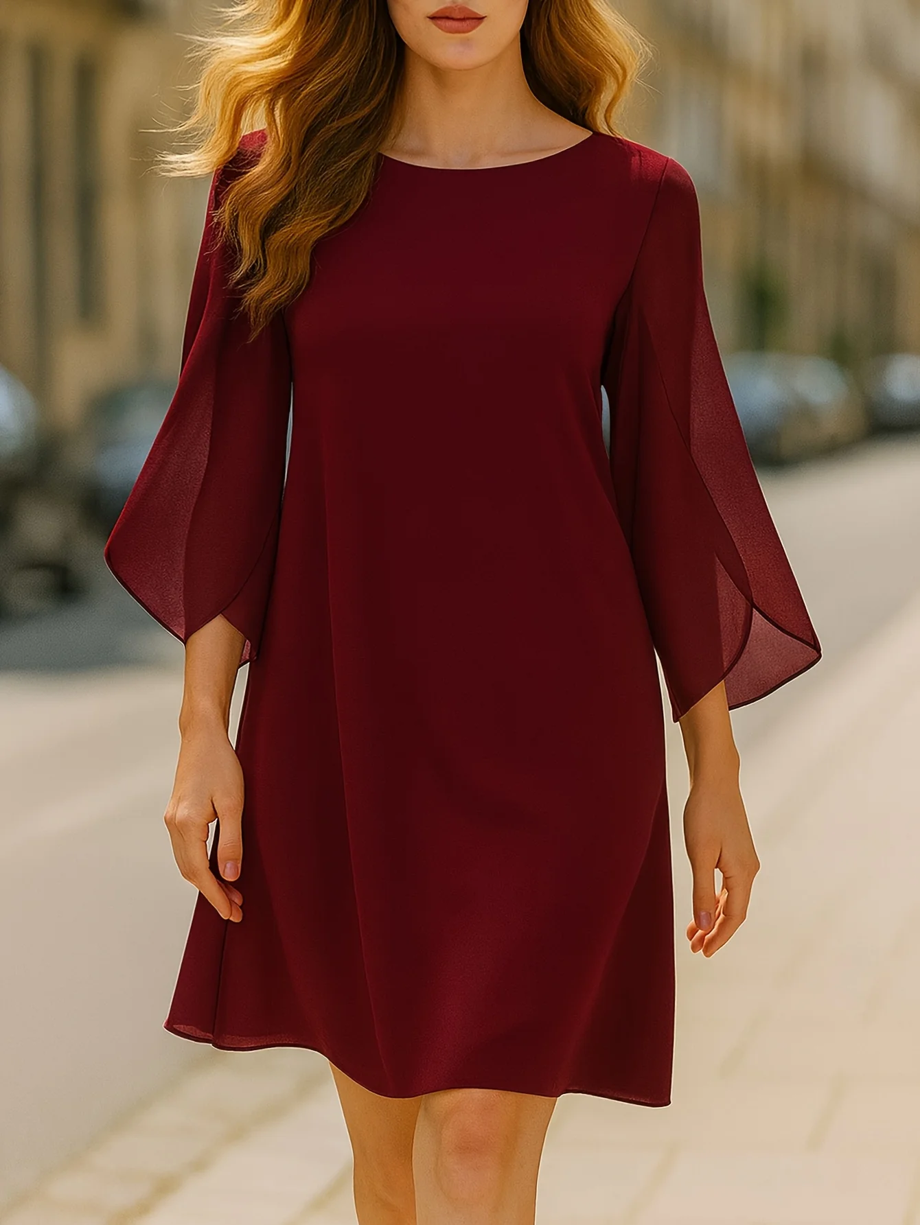 Kadınlar İçin Fırfırlı Kollu, - Wrap Blouse Chiffon incelemesi ve fiyatı