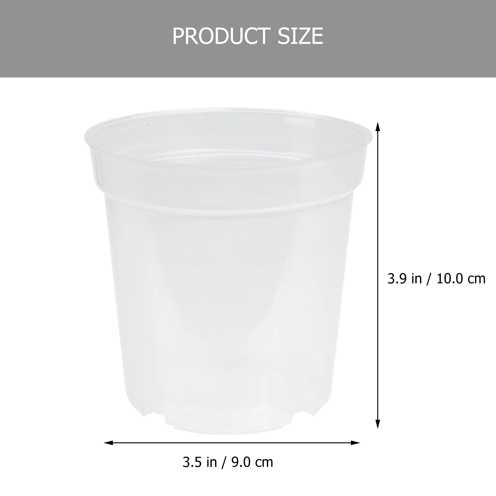 

5Pcs Clear Plastic Transparent Nursery Pots for Flowers Vegetables Easy Observation Comfortable Breathable