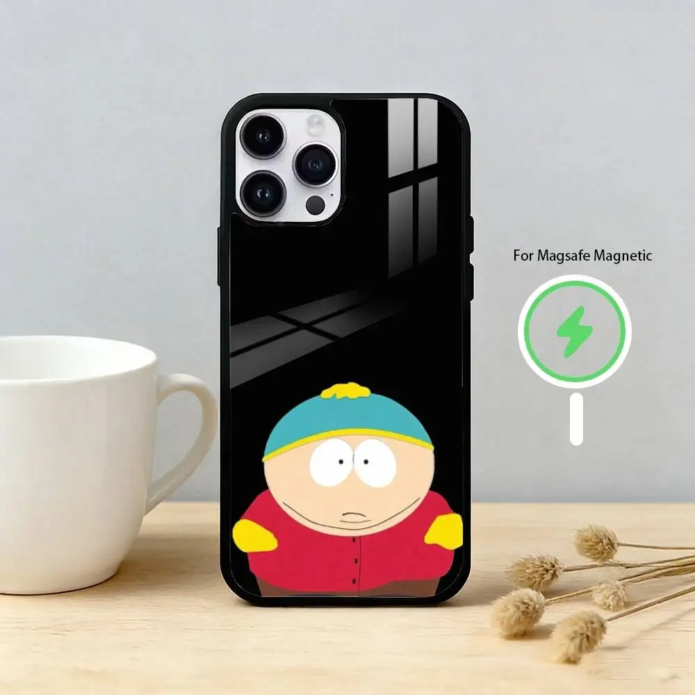 M-South P-Park Cartoon Phone Case For iPhone 17/16/15/14/13/12/Plus/Pro/Max for Magnetic Wireless Charging