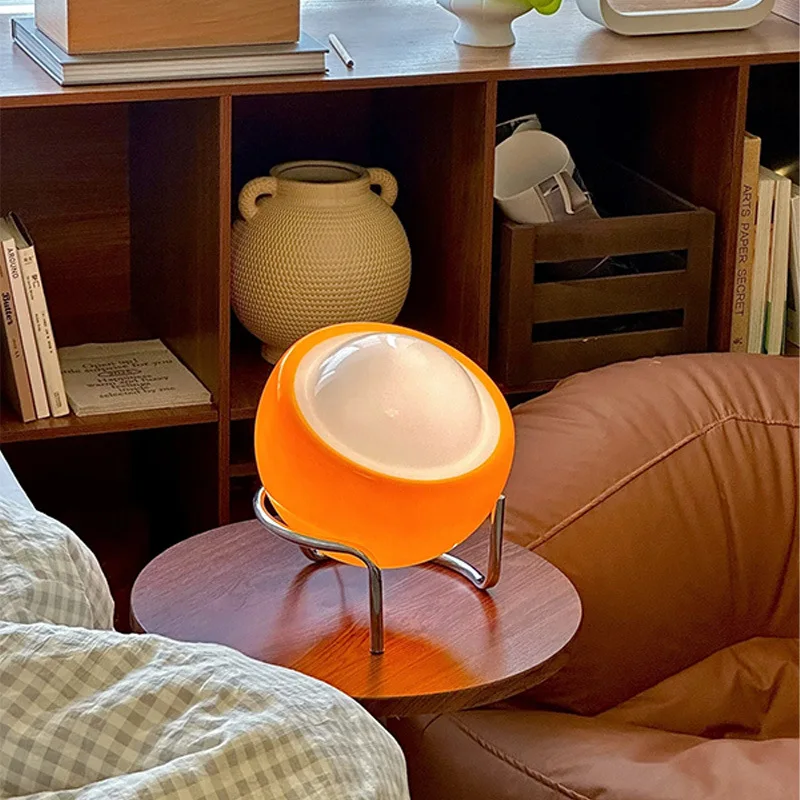 Table Lamp Ornaments Mid-Aged Ingots Modern Simple Bedroom Bedside Glass Creative Decorative Table Lamp Ornaments