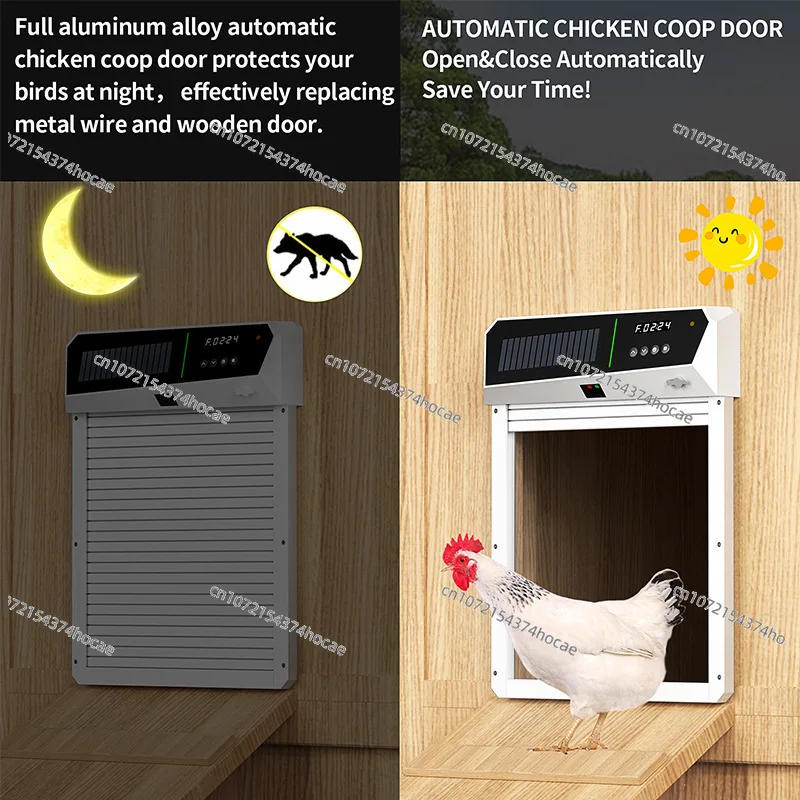 Intelligent light sensing automatic chicken coop door rolling gate solar automatic power storage infrared induction anti-pinch