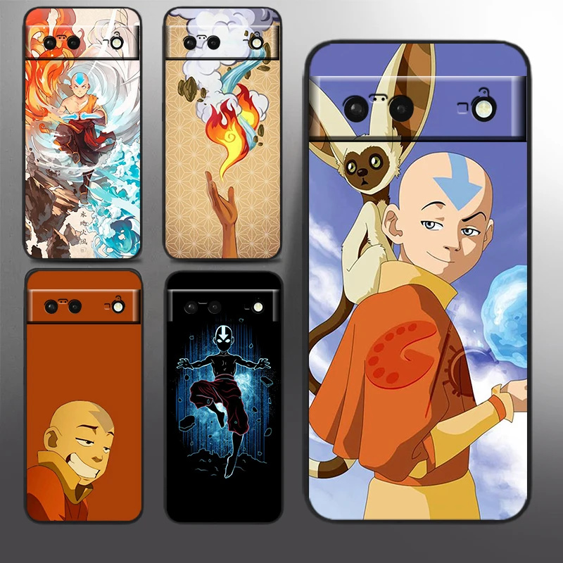 

Avatar The Last Airbender Art For Google Pixel 9 8 7A 7 6A 6 5A 5 4 4A XL 5G Black Silicon Shockproof Shell Soft Phone Case