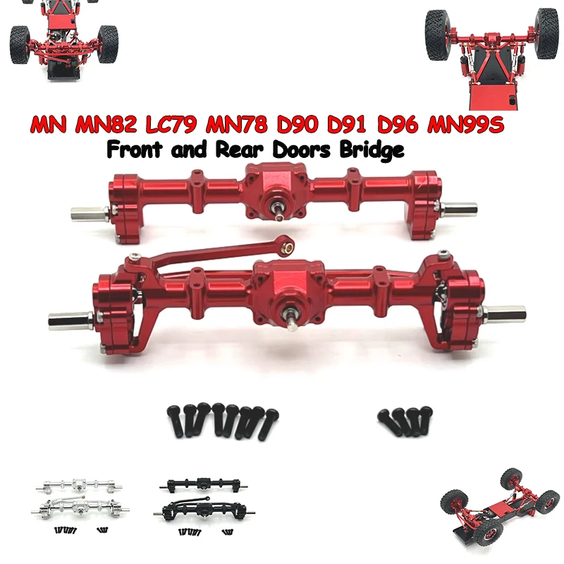 MN MN82 LC79 MN78 D90 D91 D96 MN99S RC Remote Control Car Parts Metal Upgrade Front and Rear Doors Bridge