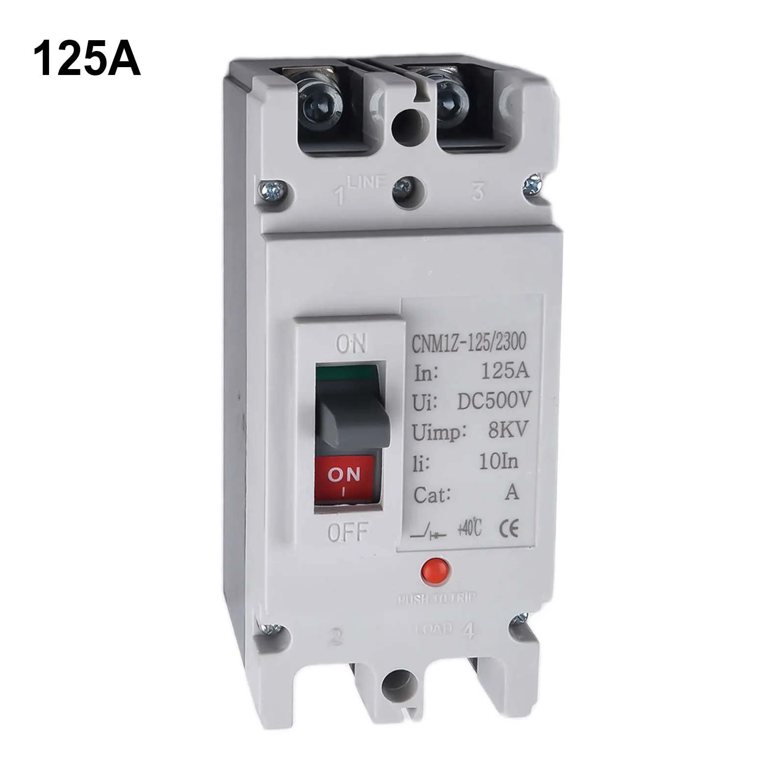 2P DC 600V Solar Circuit Breaker MCCB for PV Battery Systems Rated 100A 125A 160A Molded Case Protection Device