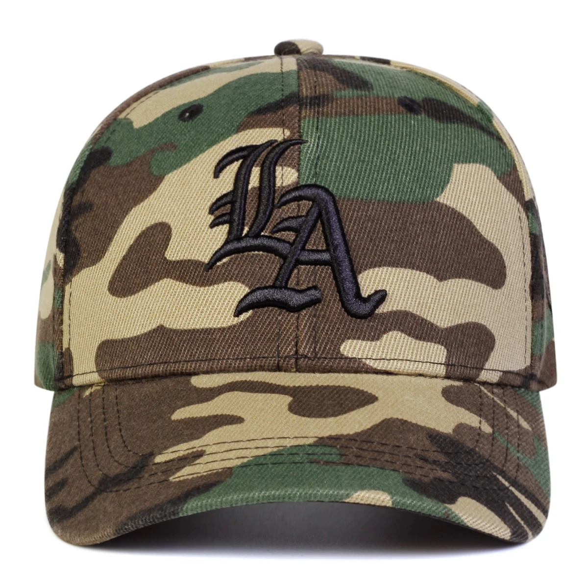 للجنسين القوطية LA التطريز التمويه قبعات البيسبول ربيع الخريف في الهواء الطلق قابل للتعديل قبعات عادية واقية من الشمس قبعة قبعة رياضية