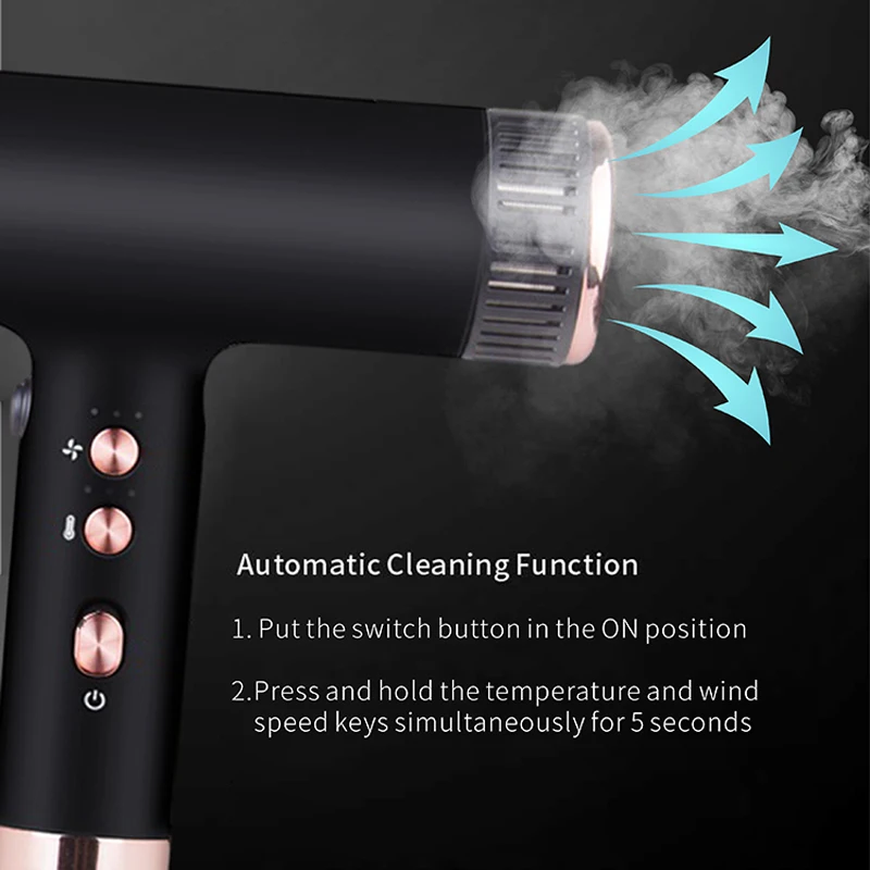 Professional Powerful Brushless Hair Dryer with BLDC Motor Hot Negative Ion Hairdryer