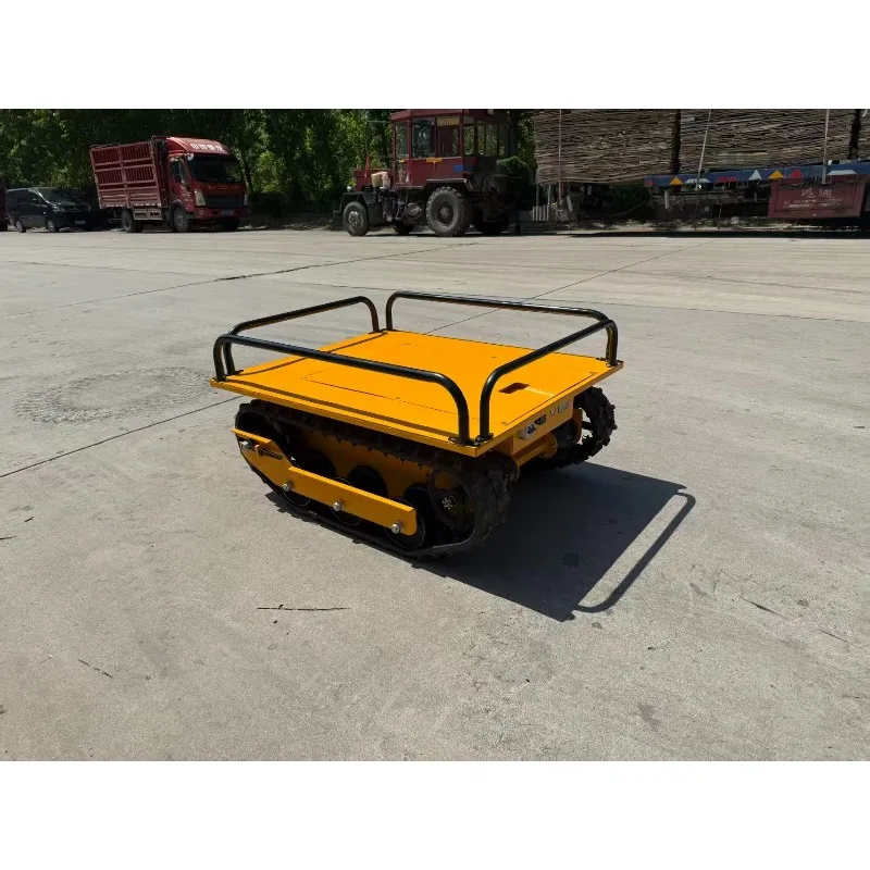 Flatbed Tracked Transporter 500kg Battery Powered Crawler Cart with Remote Control for Garden Farm Orchard Landscaping