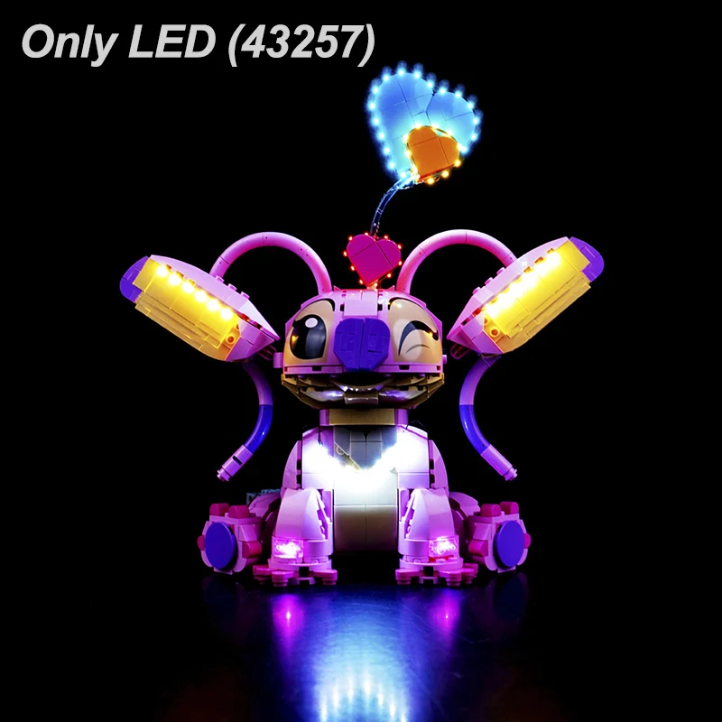 

LED lighting kit for 43257 Buildable Angel Lilo & Stitch building block bricks (only light no model)