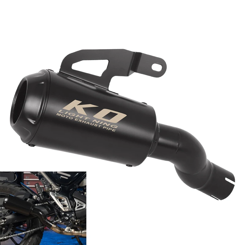 

Для Triumph Scrambler 400X Speed 400 2023-2025 мотоциклетная выхлопная система глушитель хвостовая труба из нержавеющей стали черный Escape End Can