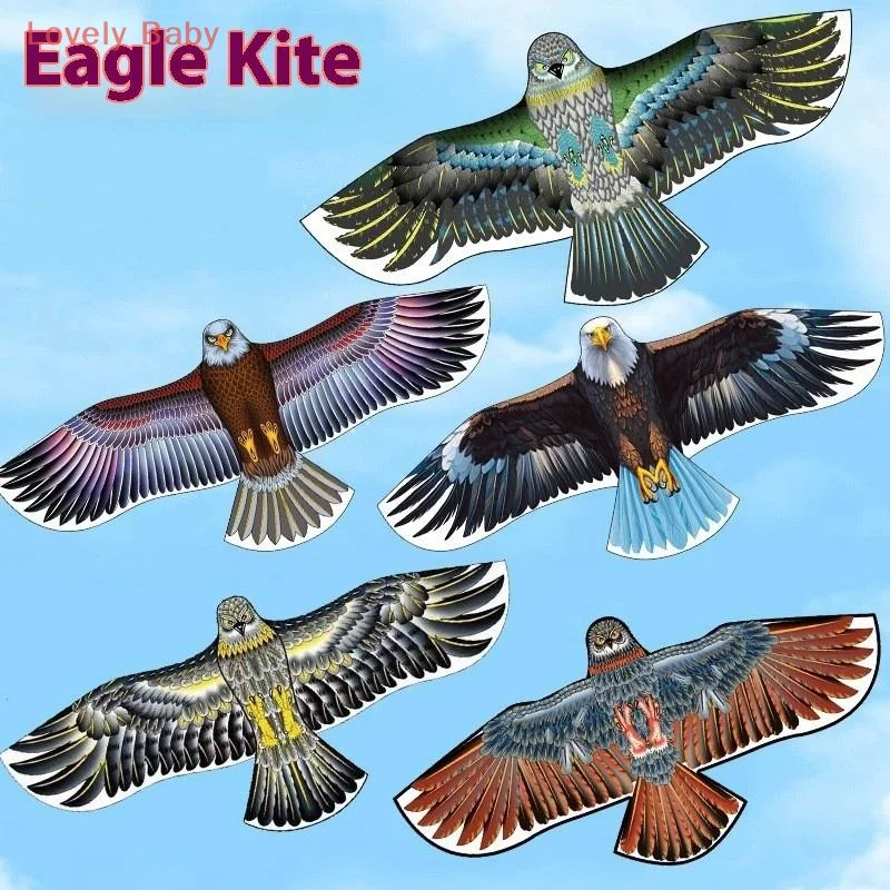 【BBS-7】1 stuk Outdoor Fun Sports Vogelafstotende vlieger 1,2/1,55/1,6/1,65/1,8 meter Gemakkelijk te vliegen Eagle Kite voor kinderen of volwassenen
