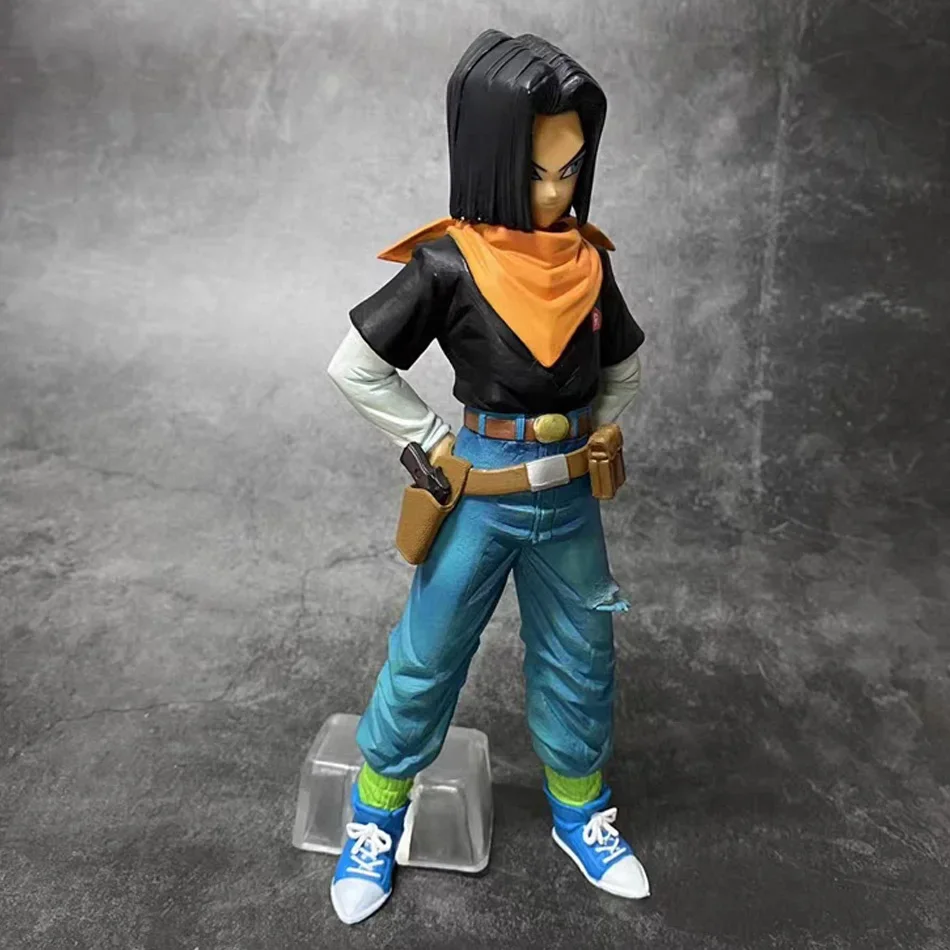 27 CM Anime Dragon Ball Z Android 17 18 Figur Android 18 PVC Action-figuren Sammlung Modell Spielzeug für Kinder Weihnachten geschenke – Detail 5