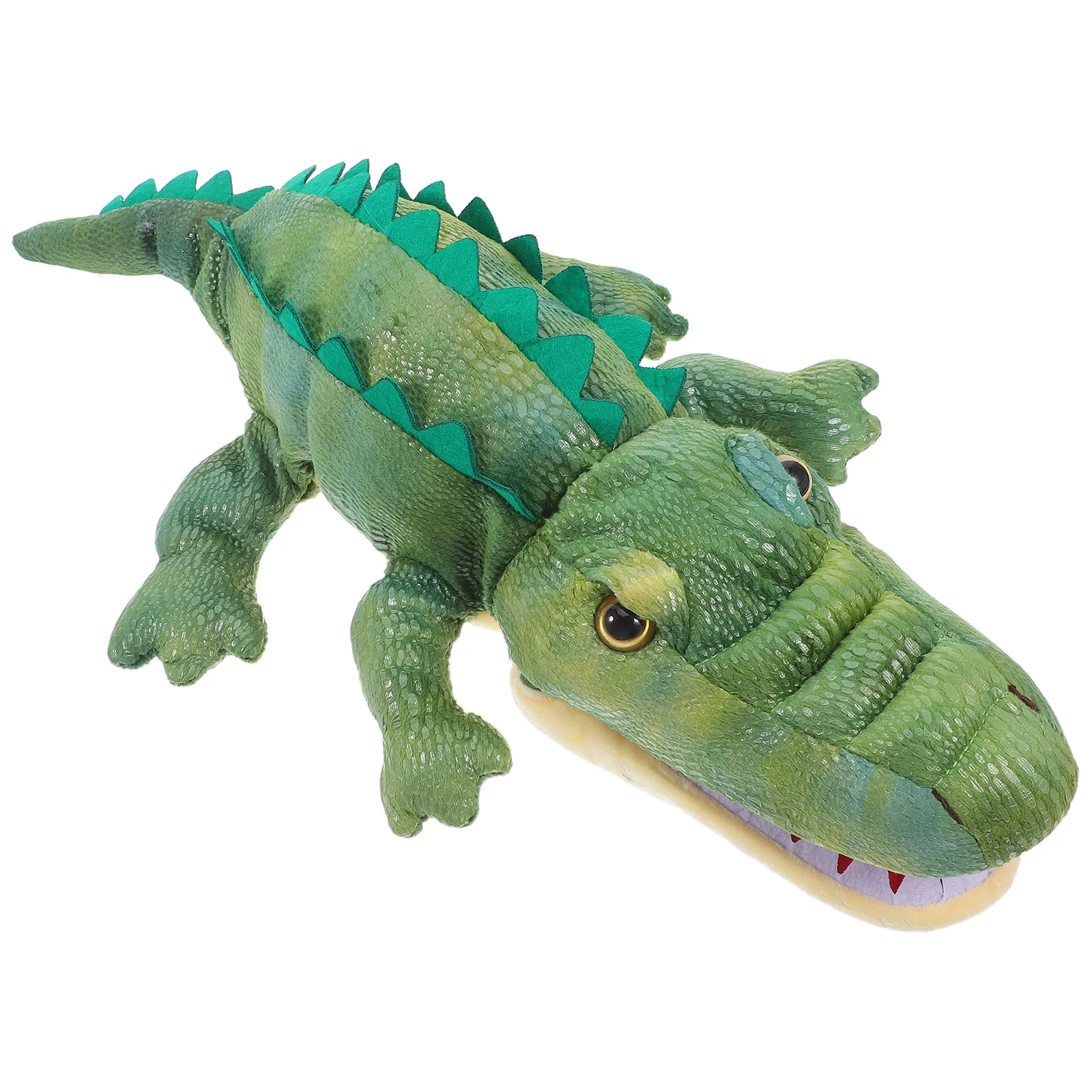 Large Alligator Hand Puppet Soft Comforting Material Lifelike Design for Parentchild Interaction Storytelling