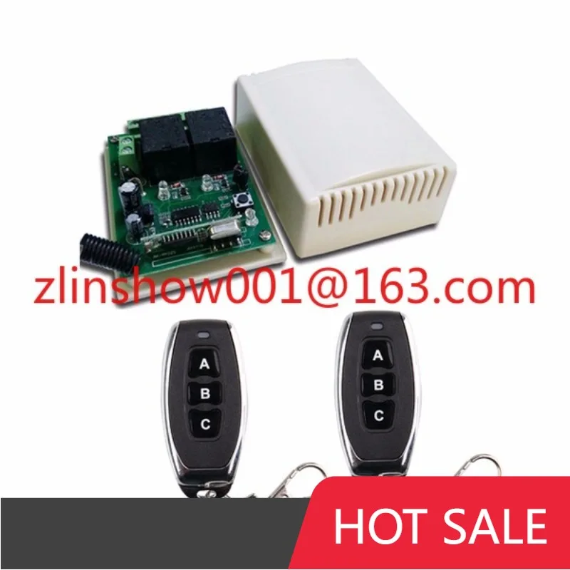 

12 В/24 В беспроводной 2-канальный радиочастотный модуль дистанционного управления и передатчик для моторных рольставней, гаражных ворот