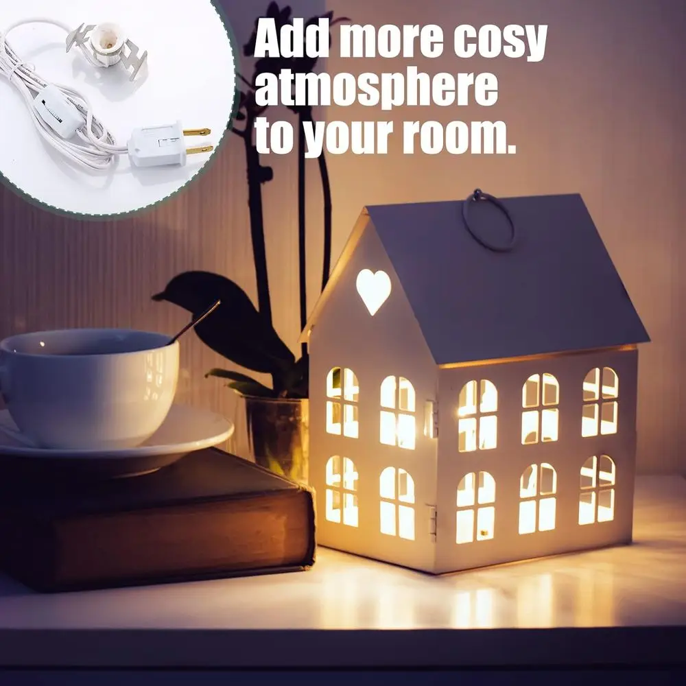 Set di cavi accessori per luce LED bianca calda da 6 piedi con 24 confezioni