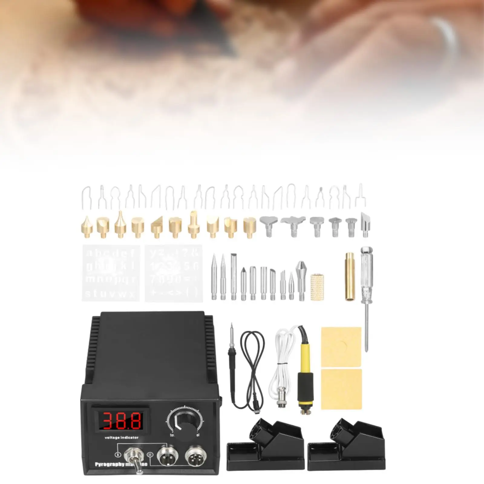 Wood Burning Kit Professional Adults Versatile Convenient Pyrography Machine for Embossing Repairing Welding Wood Soldering