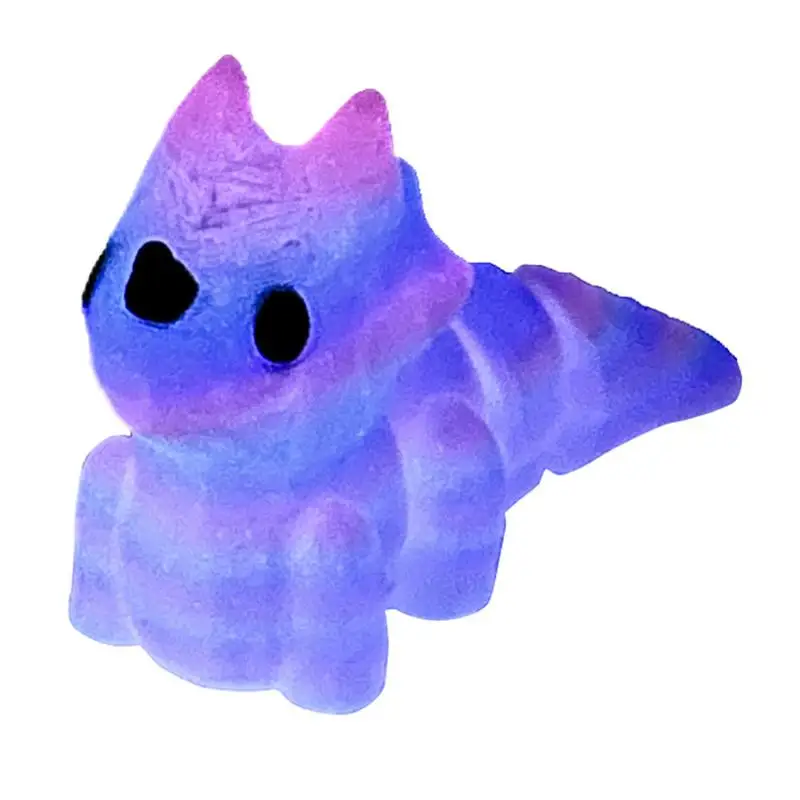 3D Printed Mini Triceratops Figurines Dinosaur Fidget Toy Kids Triceratops Animals Figures Model Toys Cute Glowing Dinosaur Toy