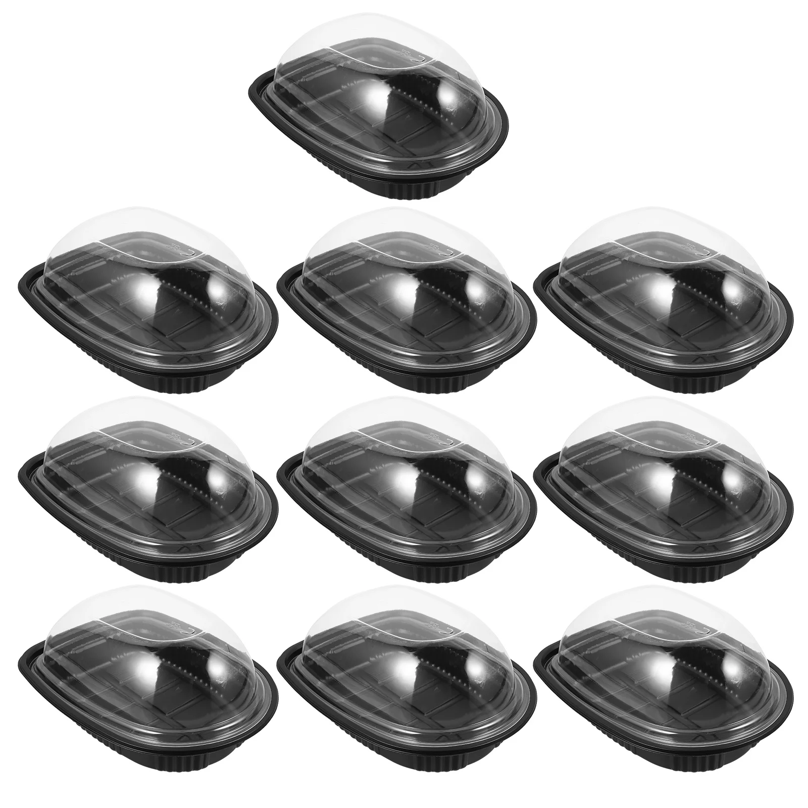 

10Pcs Takeout Packaging Boxes Clear Lid Roast Chicken Disposable Food Containers Large Capacity Restaurant Food Boxes