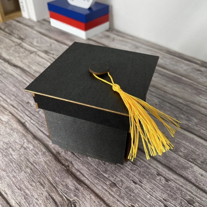 Regalo personalizado caja explosión sombrero graduación para estudiantes posgrado