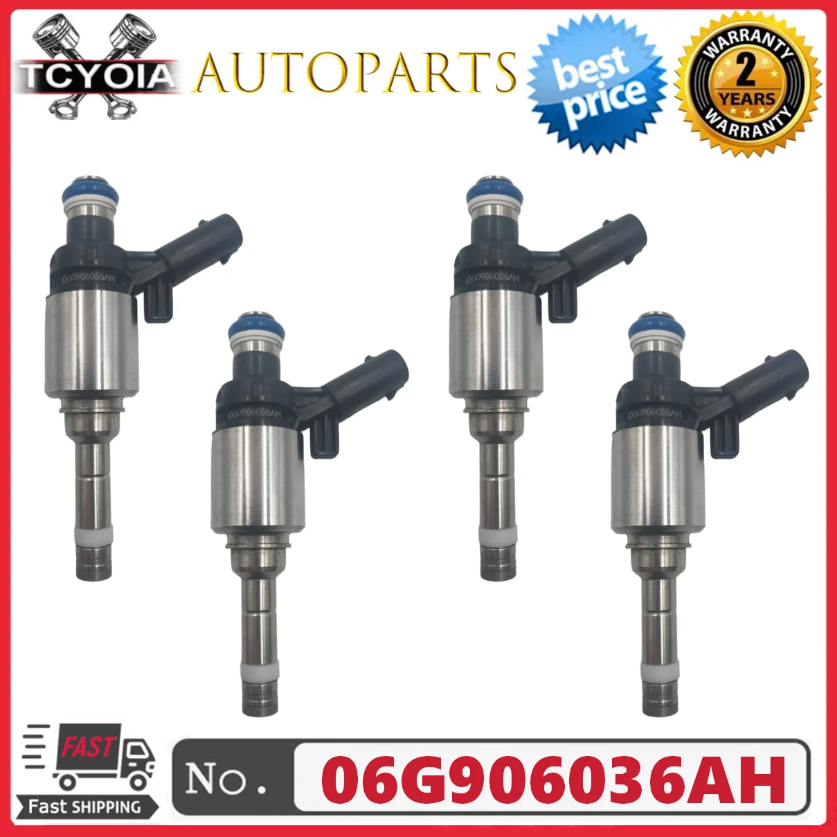 

4pcs/lot Fuel Injectors 06G906036AH For VW Volkswagen Passat Beetle Tiguan AWD FWD AUDI A3 A4 A5 A6 Q3 Q5 TT