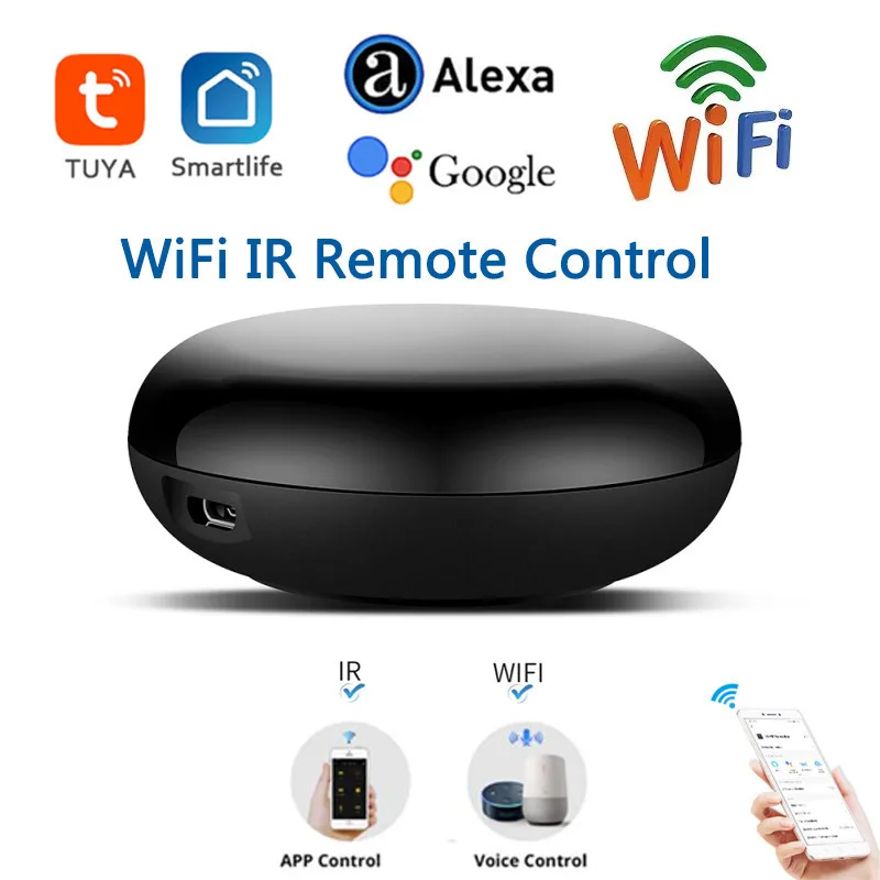 

Wifi Universal Remote Control Tuya Intelligent Linkage Device Sharing Mobile Phone Switching Appliance 360 ° Infrared Signals