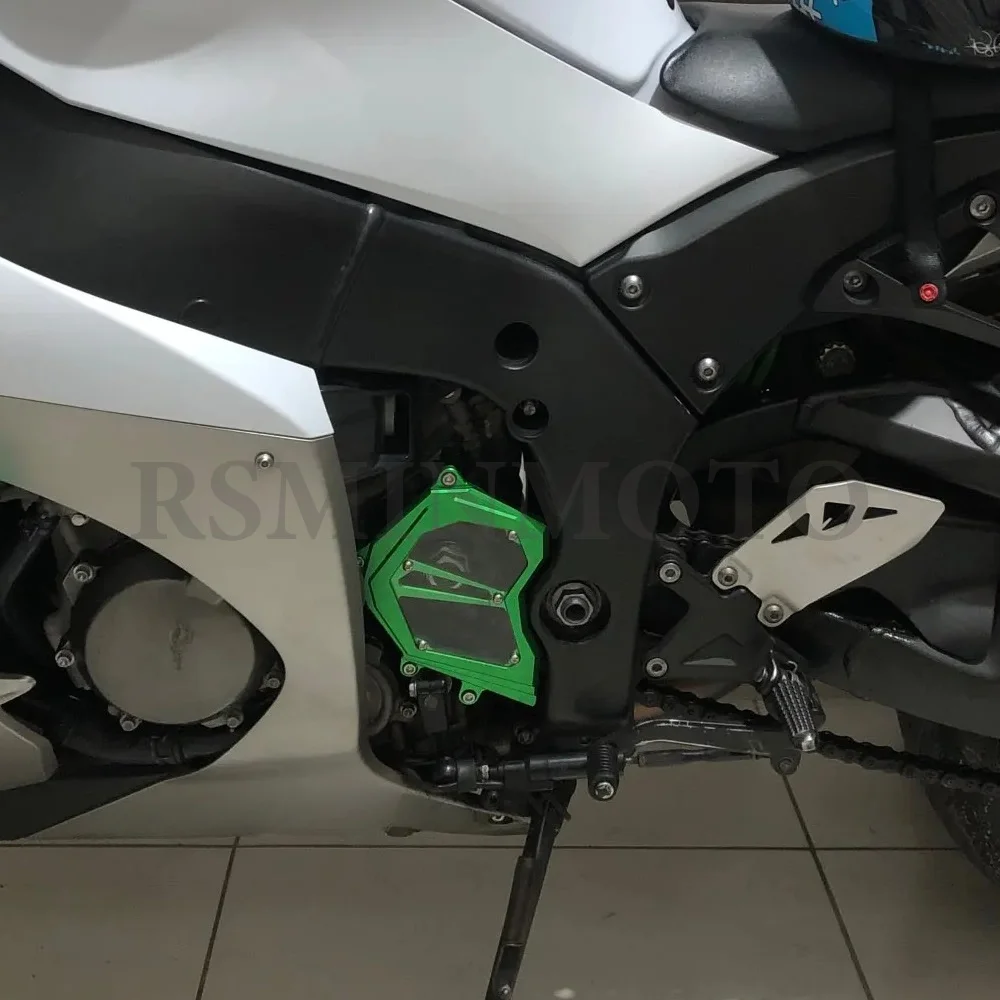 CNC Aluminum Front Sprocket Chain Guard, Gear Protector Cover For Kawasaki Ninja ZX-10R ZX10R 2011-2022  Modification Parts