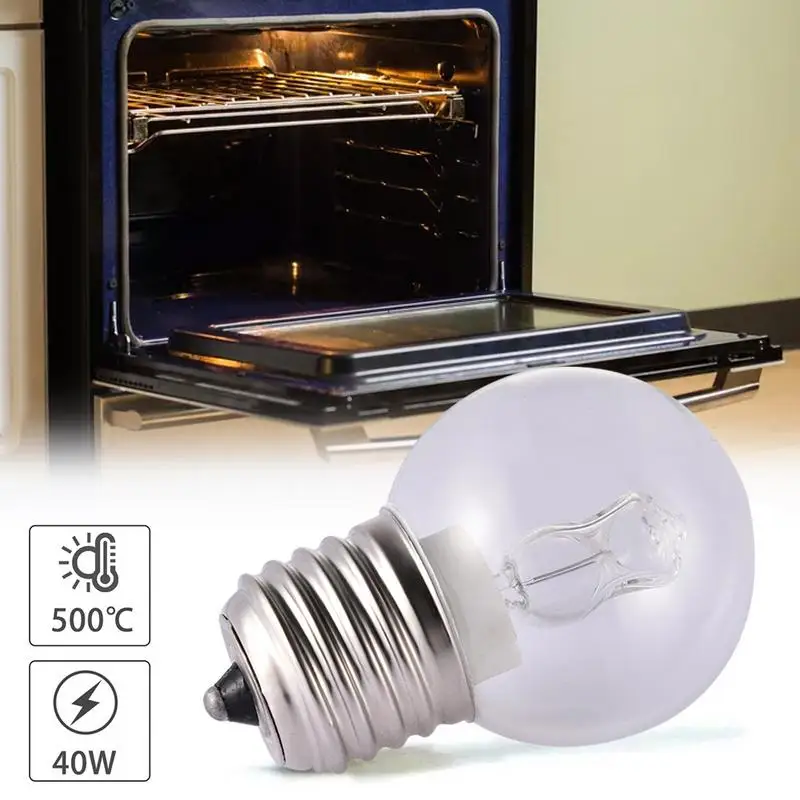 Oven Light High Temperature Resistant Durable Halogen Bulb Lamp For Refrigerators Ovens Fans 40W 500 Degree Bulb