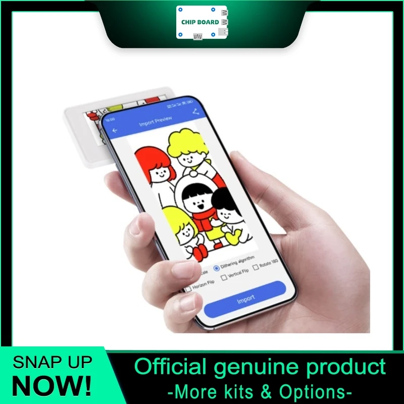 Waveshare 2.9inch NFC e-Paper Display (G), Four-Color E-Ink Screen, Battery-Free ABS Housing