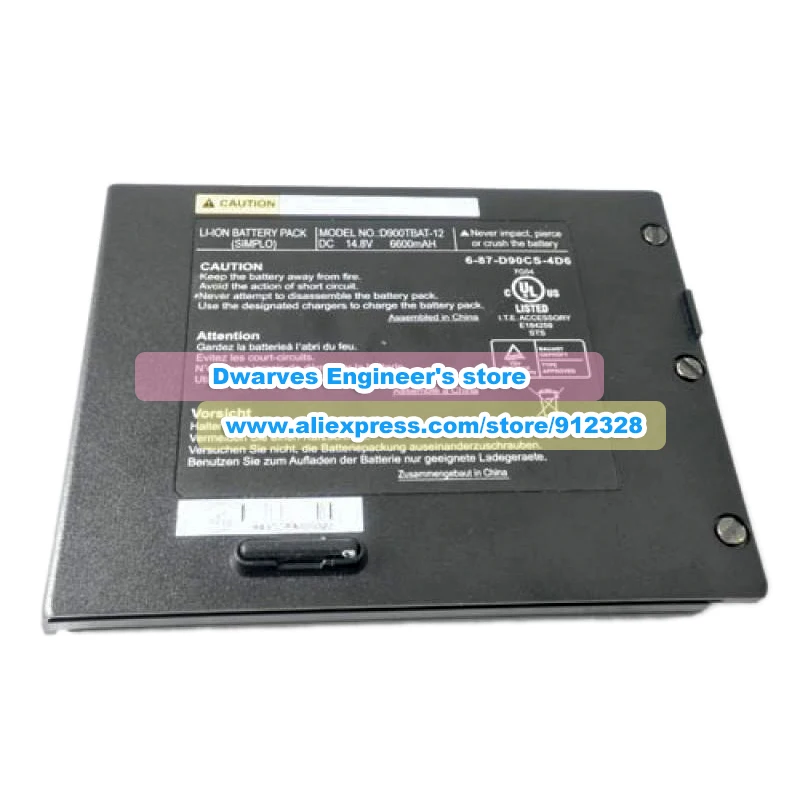 Bateria genuína D900TBAT-12, D900CBAT-12, 14.8V, 6600mAh, para Toshiba D900F D901C PortaNote D900K D900T D90K D90T Sager, NP9280, NP9890