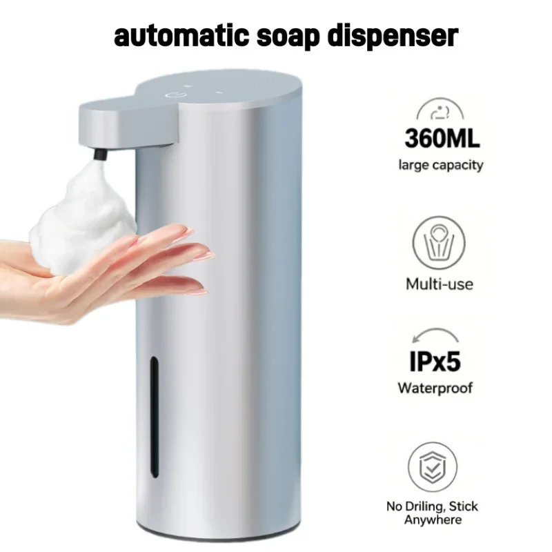 

Автоматический дозатор пены для мыла из нержавеющей стали с инфракрасным сенсором, настенный и настольный, для ванной комнаты и кухонной раковины