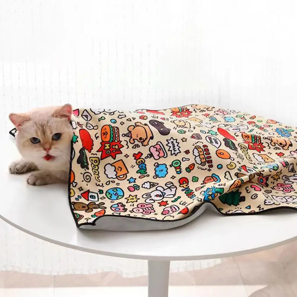 Pet Swaddle Self-Adherent Cat Grooming Wrap Cat Nail Clipping Cleaning Restraint Bag Anti-Bite Anti-Scratch Calming Wrap