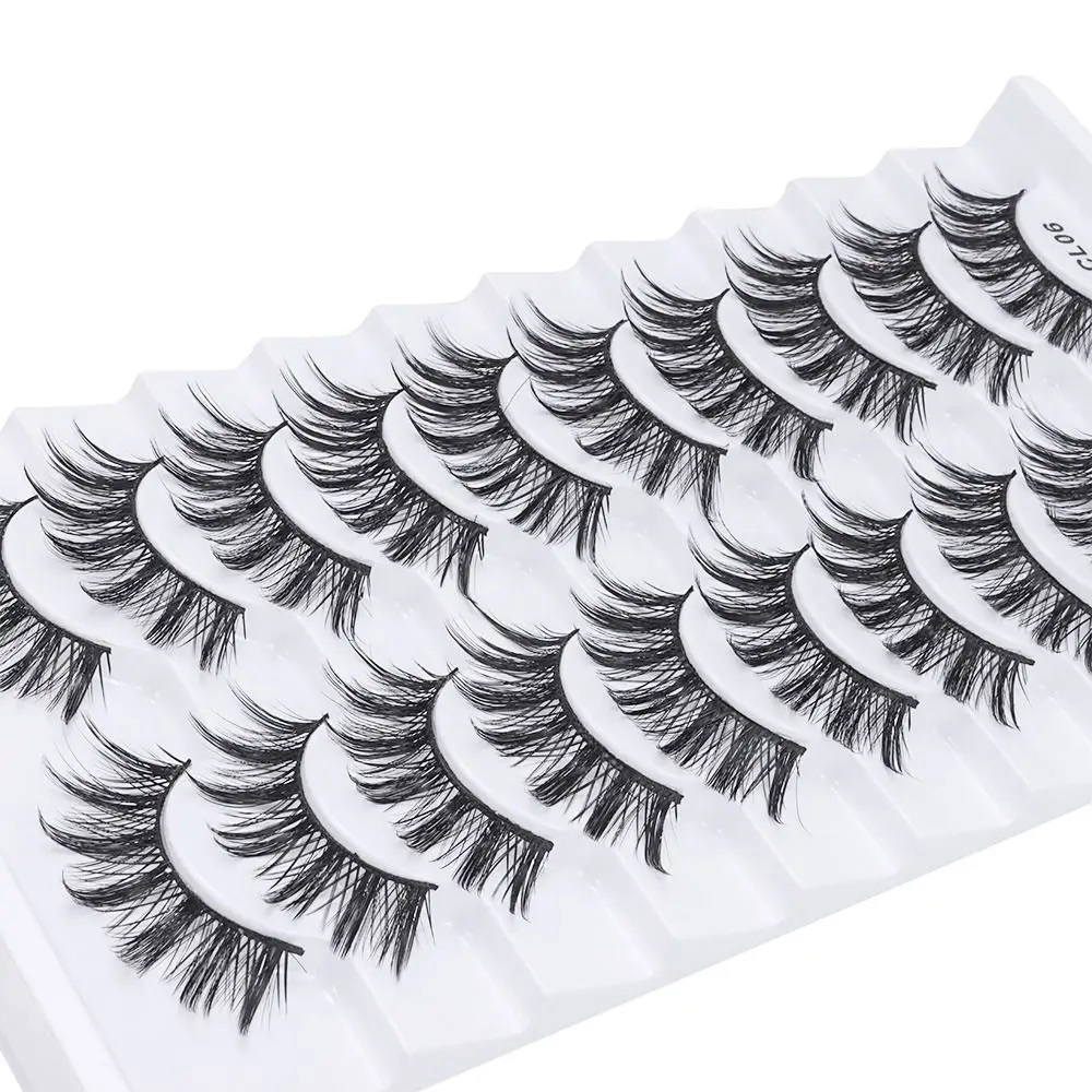 Extensions de cils naturels longs faits à la main en faux vison 3D, sans cruauté animale, pour un regard magnifique