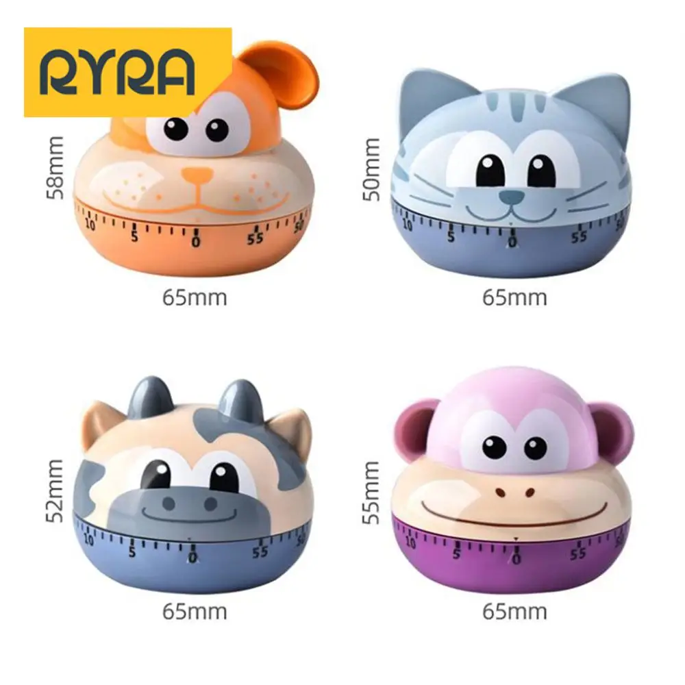 Cooking Tools Rotary Timing Time Reminder Cute Cartoon Animal Shape Home-appliance Calculagraph Children Gift Timer Digital