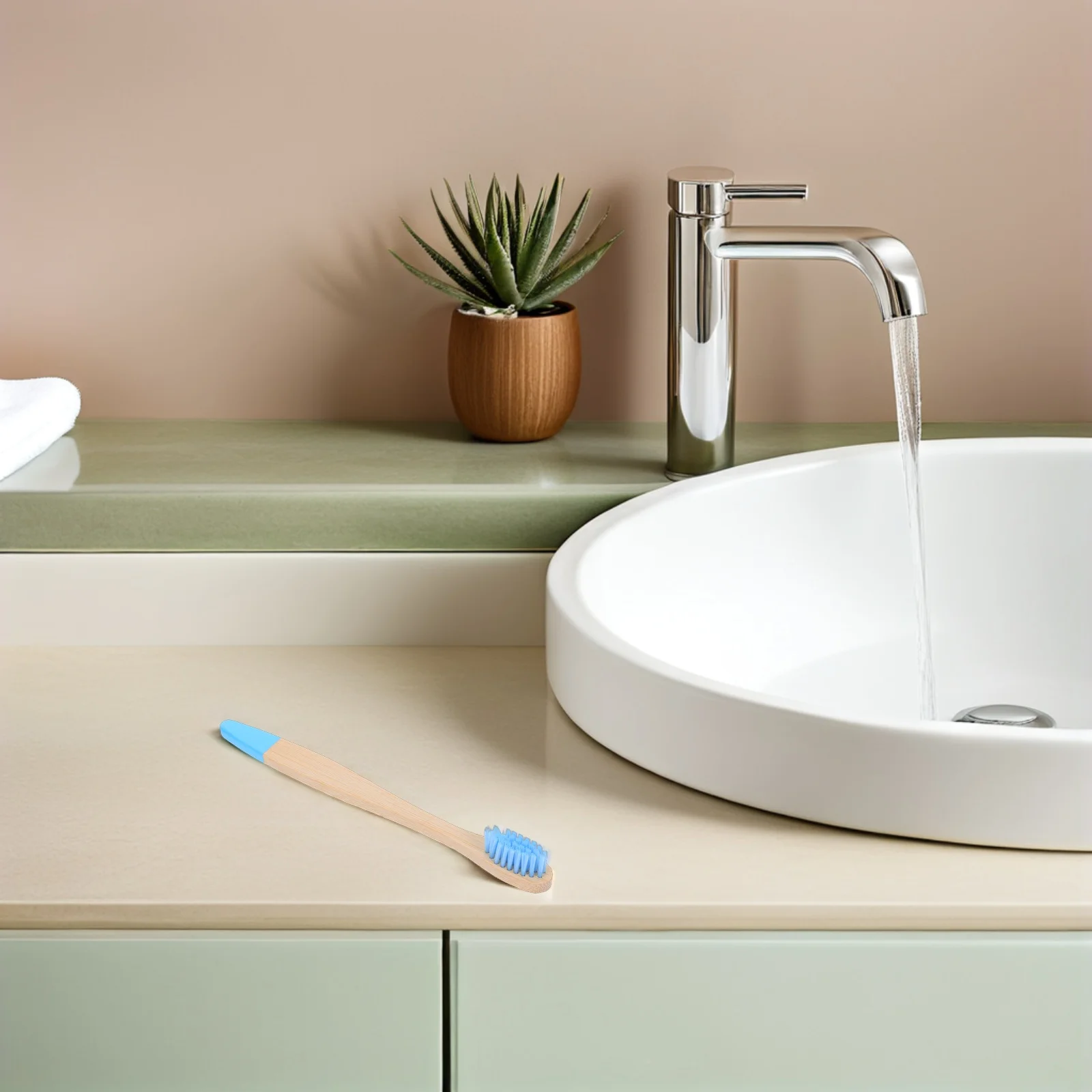 

10pcs Children Bamboo Toothbrush Soft Bristles Colorful Kids Toothbrush For Daily Oral Care Travel Home Hotel Party Use Toddler