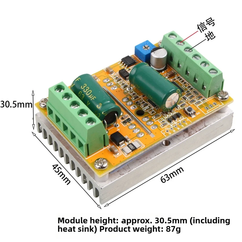 Sensorless ESC 6.3*4.5*3.05cm 3-phase Driver Built-in Active Braking No Hall Sensors Required Three-phase Commutation