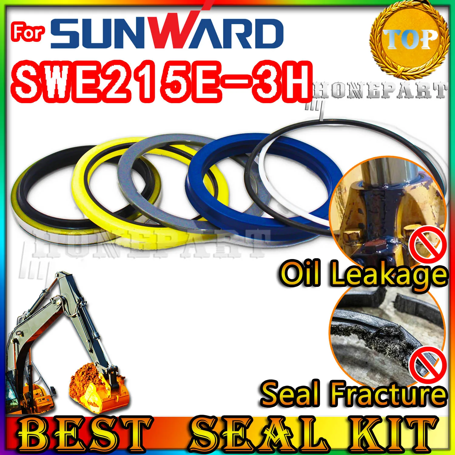 FOR Sunward SWE215E-3H Oil Seal Repair Kit Excavator SWE215E 3H type gearbox Mojing Fluoro rubber Main Factory Direct Sales Boom