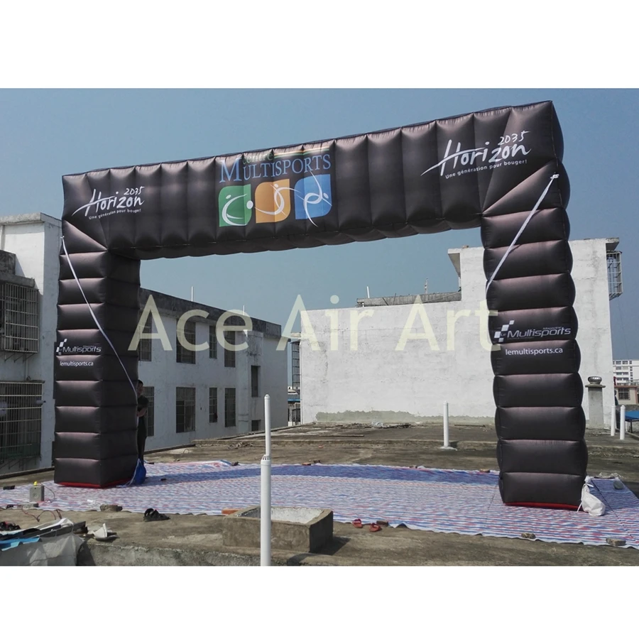 Square Inflatable Arch, Black Billboard for Canada, New Design, 2022