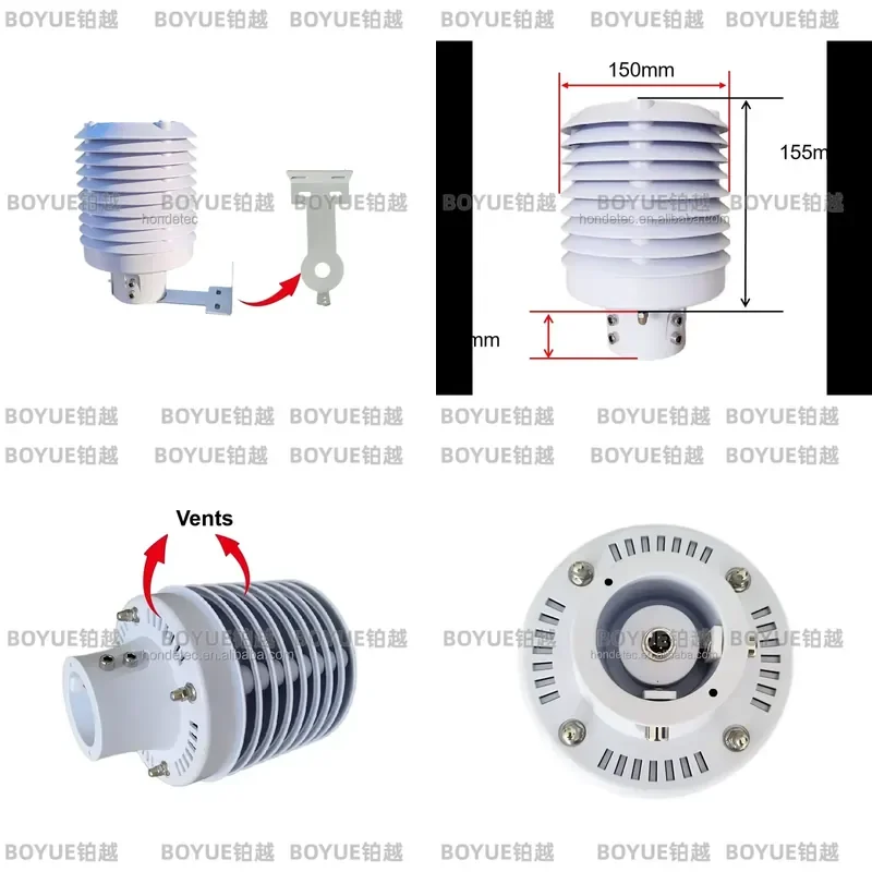 ASA Plastic Solar Radiation Shield Weatherproof Protective Housing for Outdoor Thermometer Hygrometer Stevenson Screen