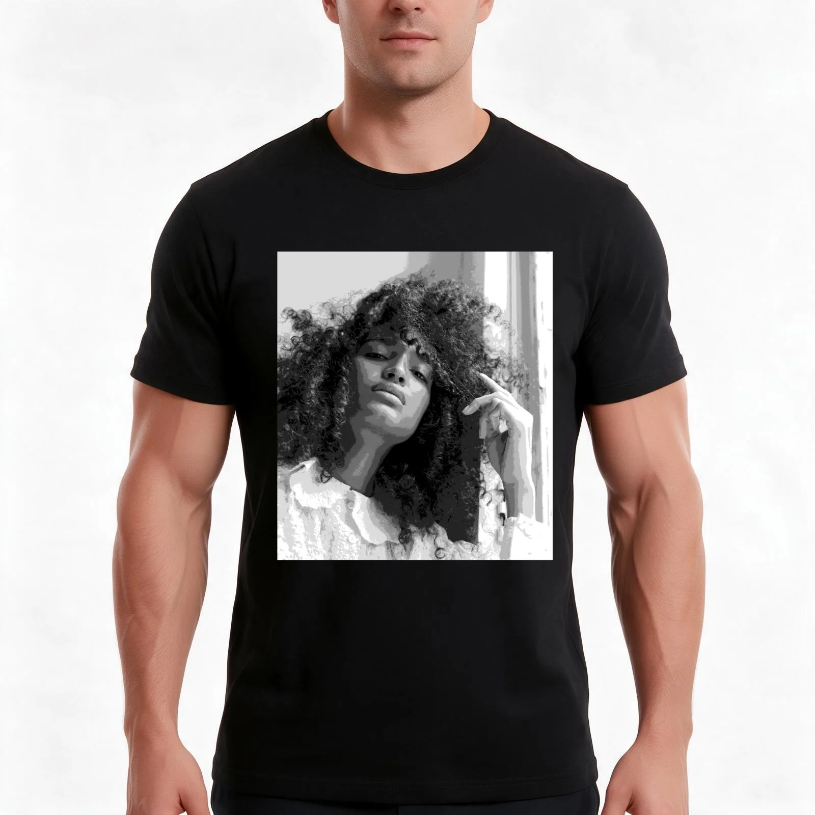 Indya Moore Pop Art Portrait T-Shirt Summer Casual Cotton Tee Oversized Streetwear Tops Vintage Graphic Print 100% Cotton