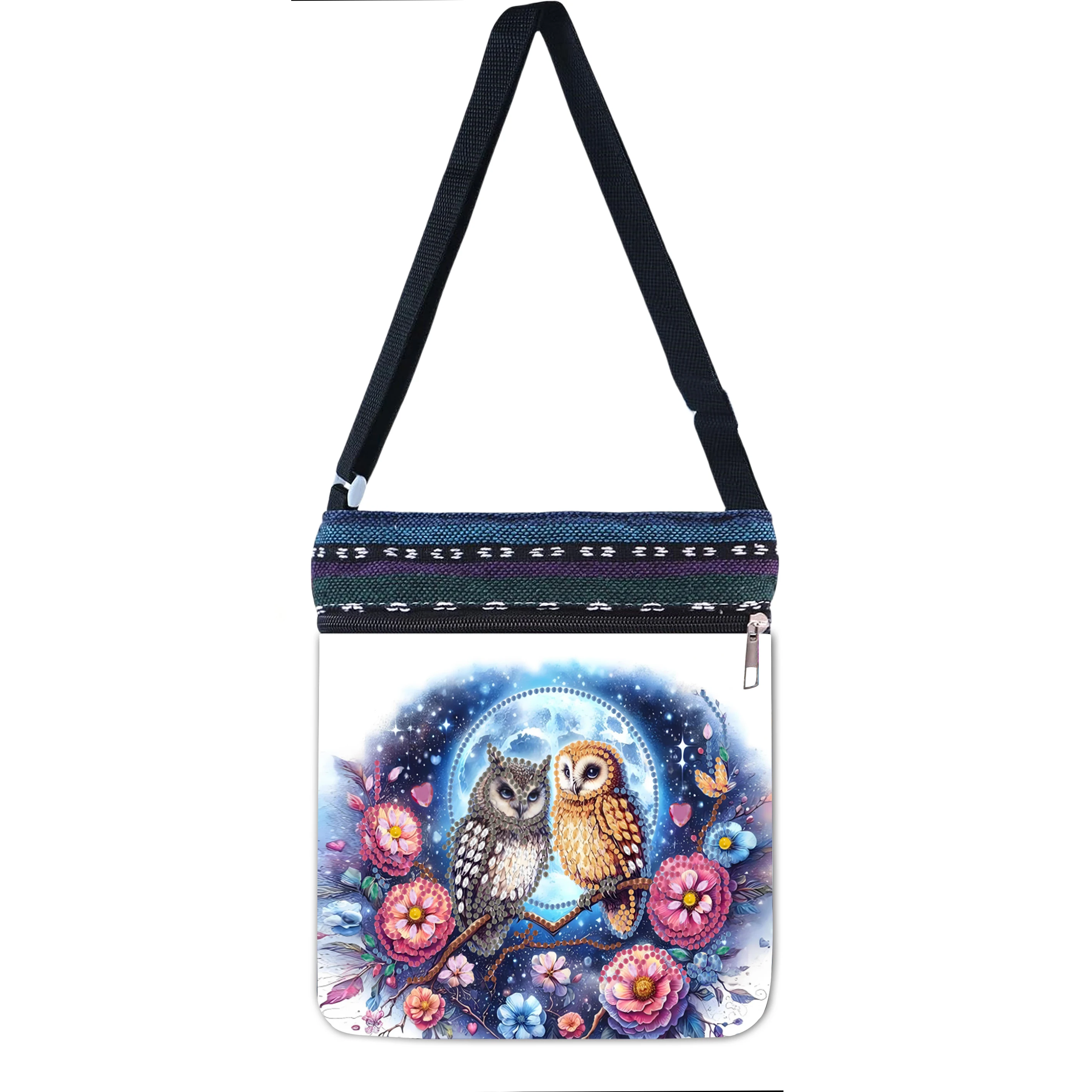 DIY Diamond Painting Canvas Bag Single Shoulder Crossbody Bag Casual Side bag Diamond Painting Messager Bag DIY Kit