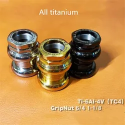 Union Jack titanium headset for brompton all titanium headset 1-1/8 34mm GripNut 6/4