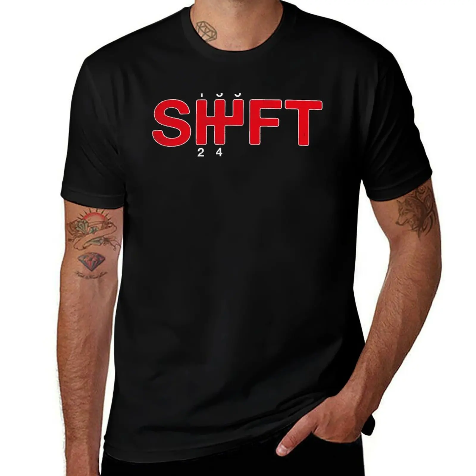SHIFT Manual Transmission Three Pedals T-Shirt Basic Casual Short Sleeve Cotton Shirt