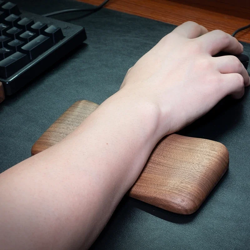 Black Walnut Keyboard and Mouse Hand Rest Custom Extra Large Mouse Wrist Rest Pad Esports Pad Non-slip Comfortable Palm Rest