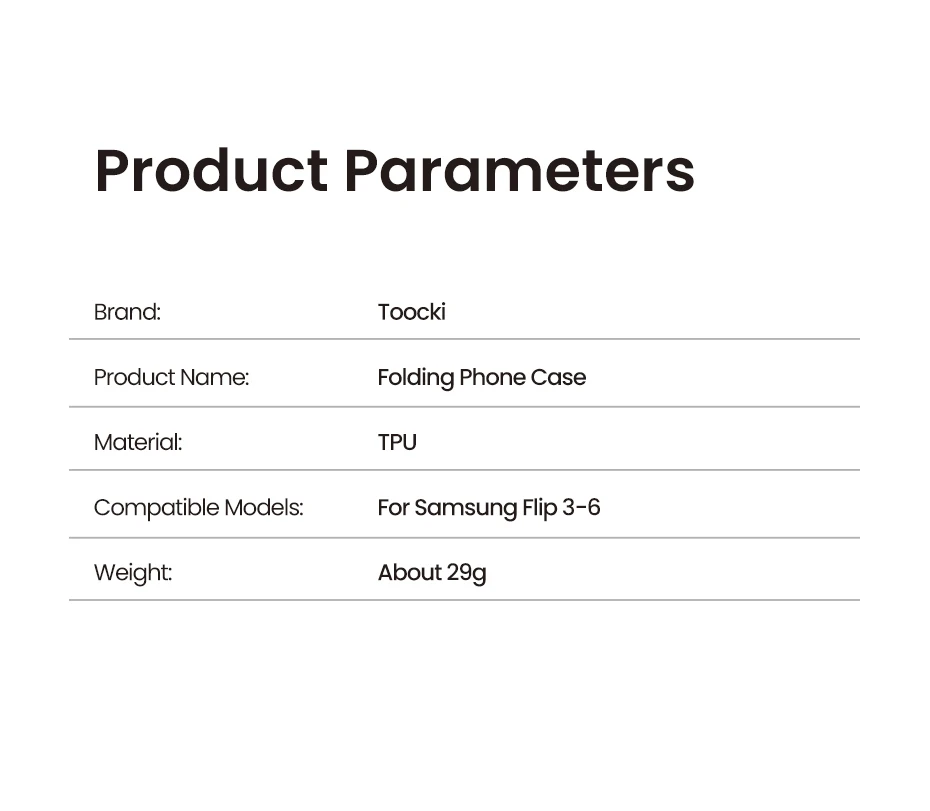 Toocki Transparente TPU-Telefonhülle für Samsung Galaxy Z Flip 6, 5, 4, 3, 5G, stoßfeste Abdeckung für Samsung Z Flip 6, 5 4 – Detail 12