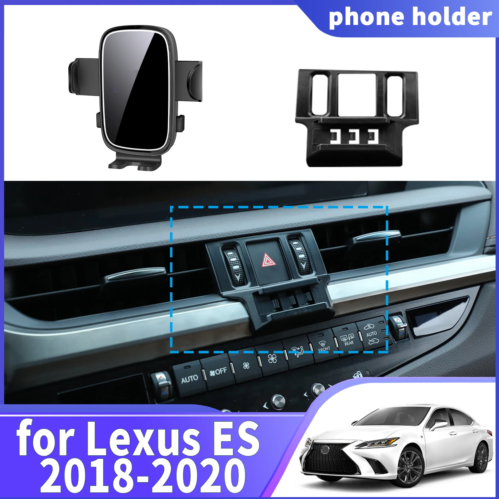 

fit for Lexus ES 200 300H 250 350 2018 2019 2020 Navigation Phone Holder Mount Customized Car accessoires