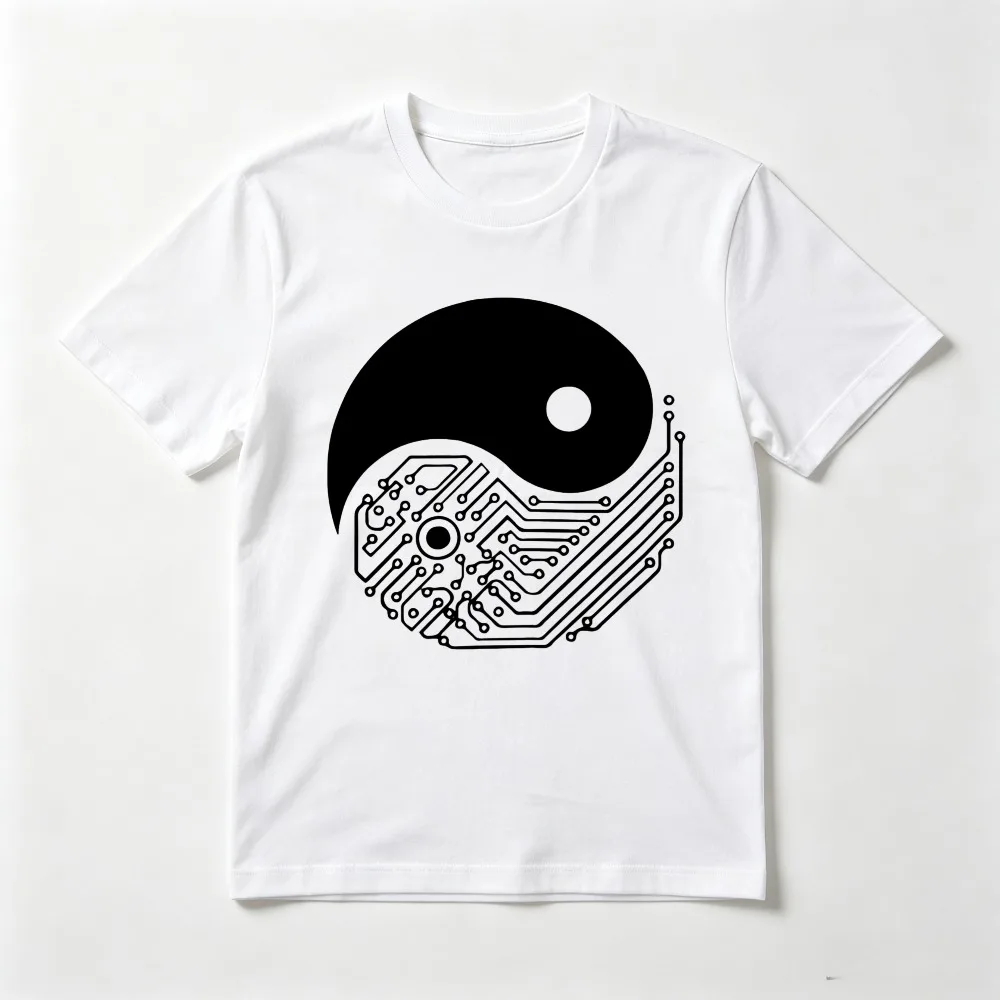 AI Engineer Coder Gift Funny Tai Ji Design Graphic Printed Chinese Culture Style Tshirt Casual Fashion Harajuku Man Women Tees