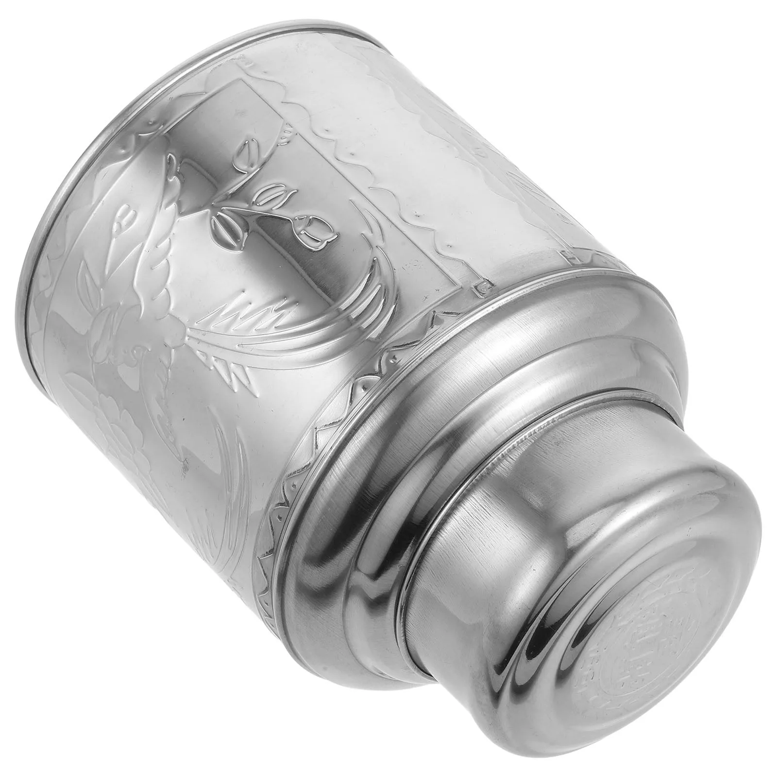 

Stainless Steel Tea Canister Airtight Portable Storage for Coffee Beans Sugar Loose Leaf Tea Bag Container Retro Desktop