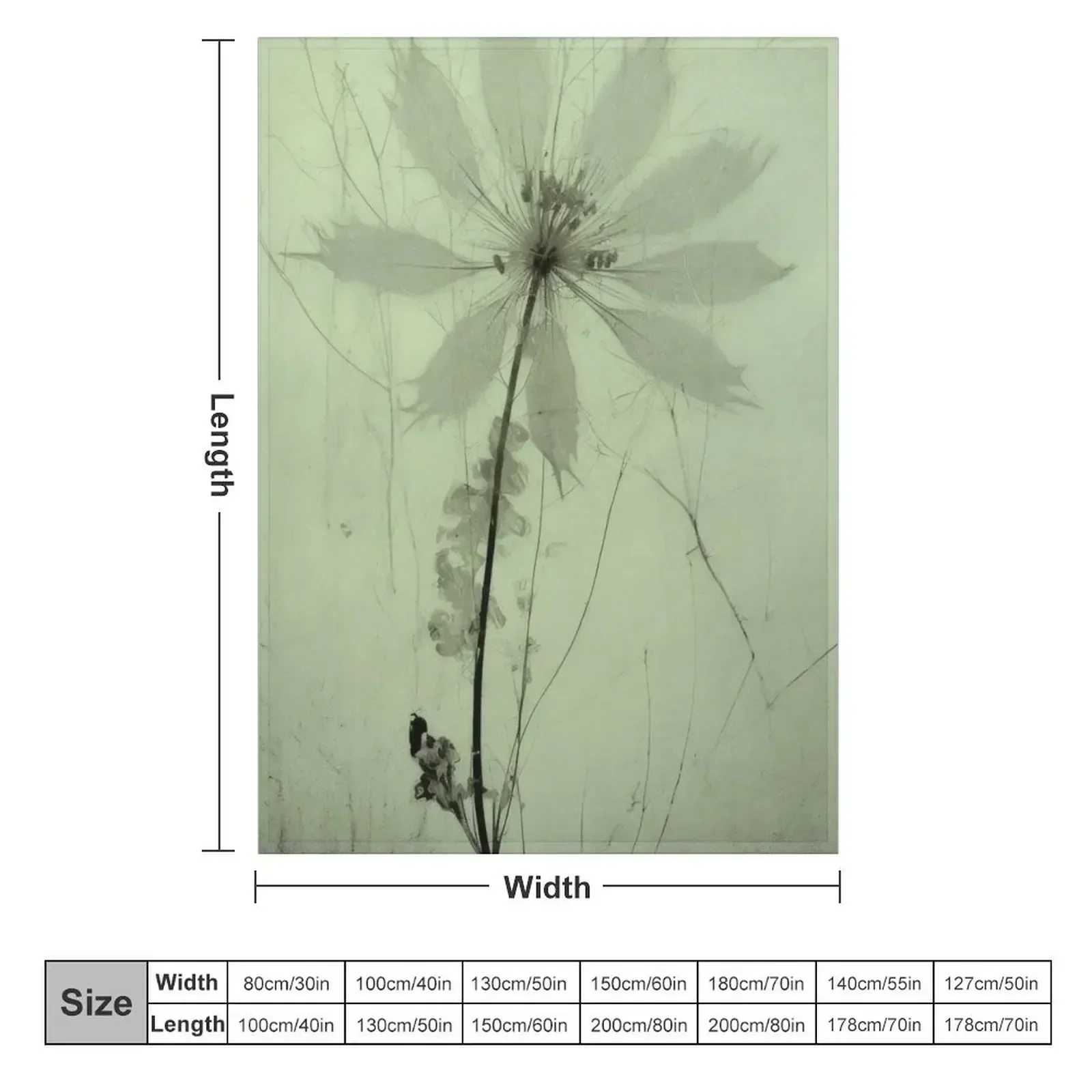 Floral photogram colour Throw Blanket Polar Bed Weighted Furrys Blankets