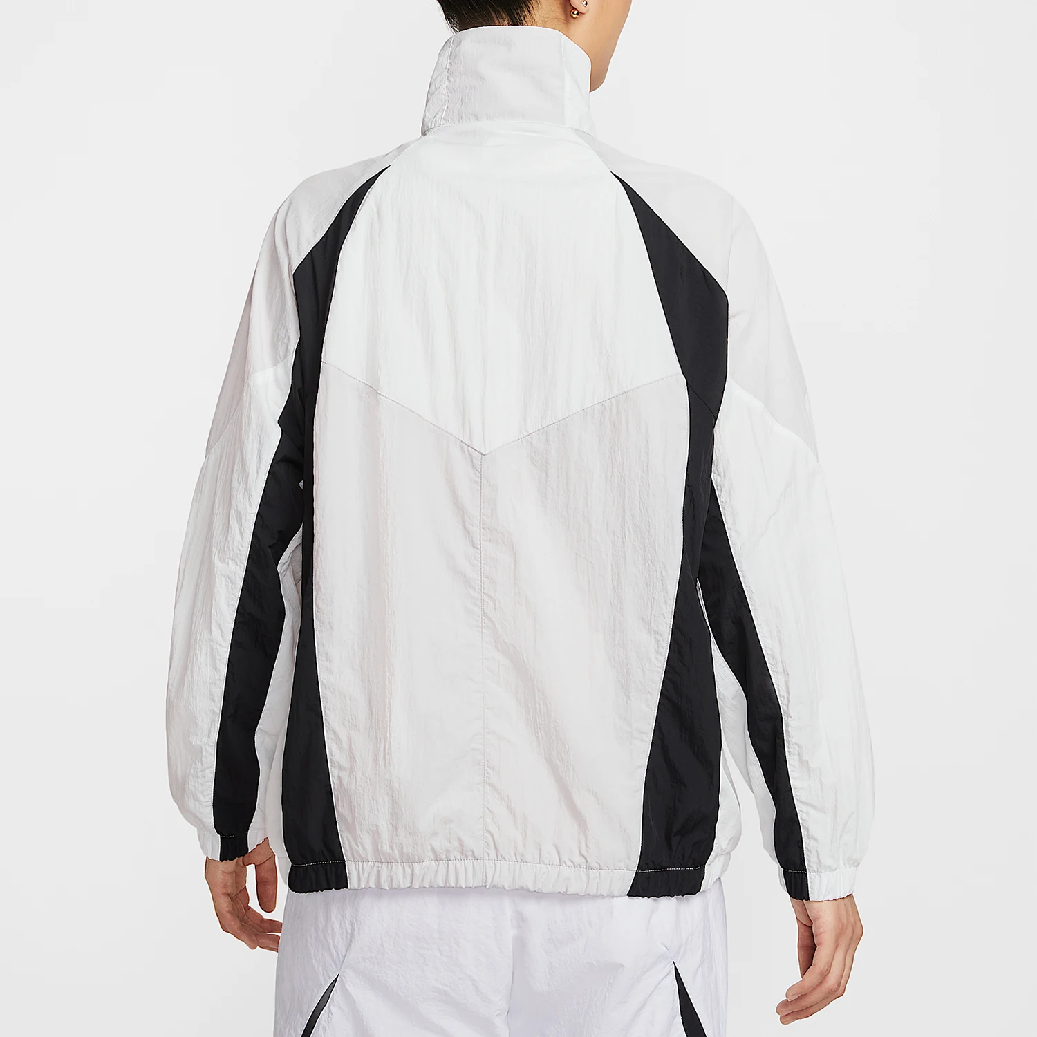 Nike genuine women's loose casual patchwork breathable stand up collar jacket HV4030-078