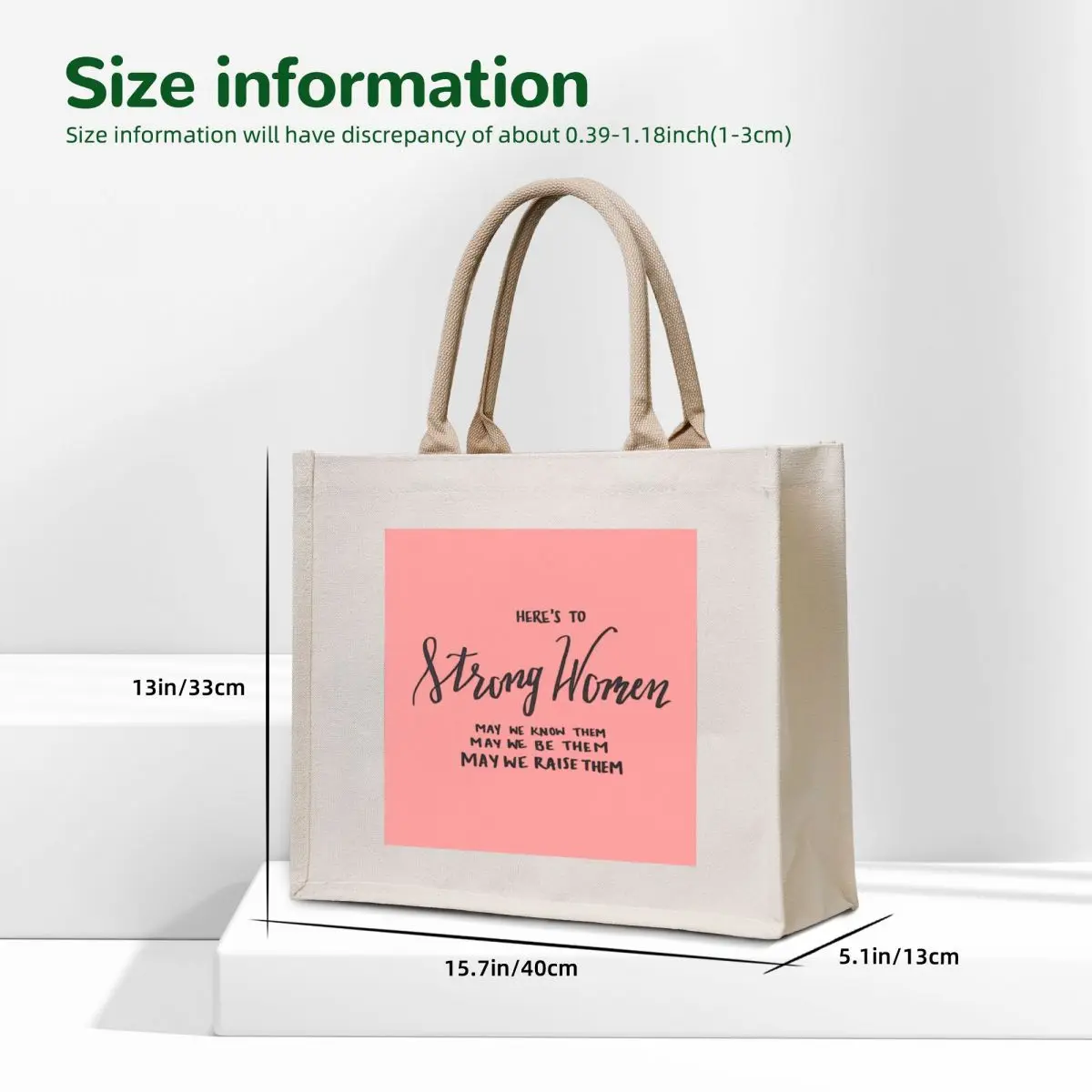 Here's to Strong Women Tote Bag Women bags canvas shopping bag reusable shopping bag Women's shopper